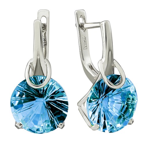 Серебряные cерьги с ситаллом