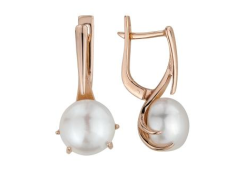 Золотые cерьги с жемчугом