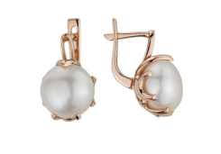 Золотые cерьги с жемчугом