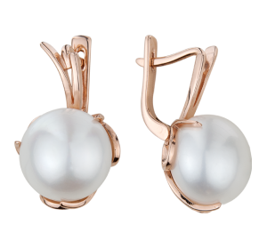 Золотые cерьги с жемчугом