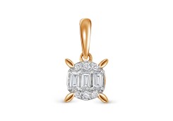 Золотая подвеска с бриллиантом