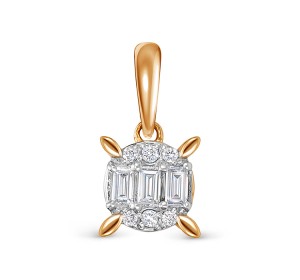 Золотая подвеска с бриллиантом