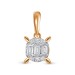 Золотая подвеска с бриллиантом