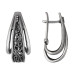 Серебряные cерьги классические с чернением
