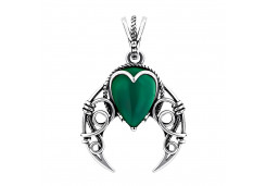 Серебряная подвеска с агатом