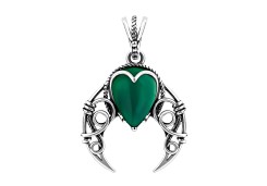 Серебряная подвеска с агатом