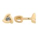 Золотые cерьги пусеты (гвоздики) с бриллиантом