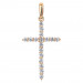 Серебряная подвеска с позолотой с фианитом