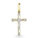 Крест из желтого золота с бриллиантом