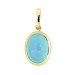 Подвеска из желтого золота с халцедоном