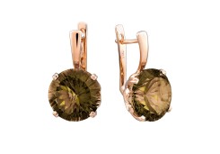 Золотые cерьги с ситаллом