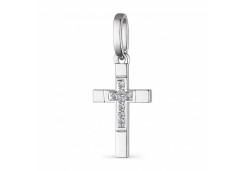 Подвеска из белого золота с бриллиантом