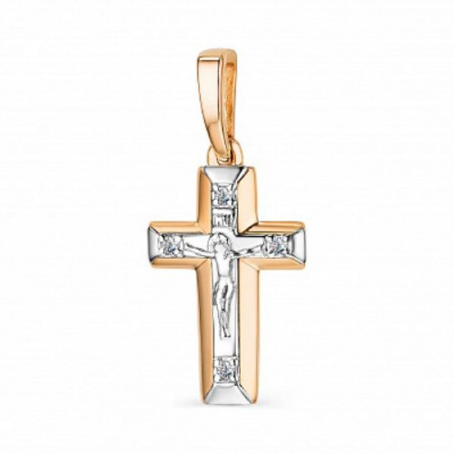 Крест из золота с бриллиантом
