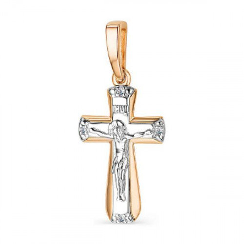 Крест из золота с бриллиантом