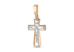Крест из золота с бриллиантом
