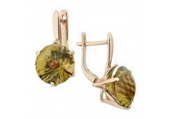 Золотые cерьги с ситаллом