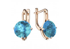 Золотые cерьги с ситаллом