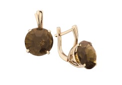 Золотые cерьги с ситаллом