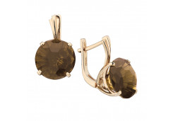 Золотые cерьги с ситаллом