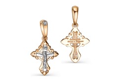 Крест из золота с бриллиантом