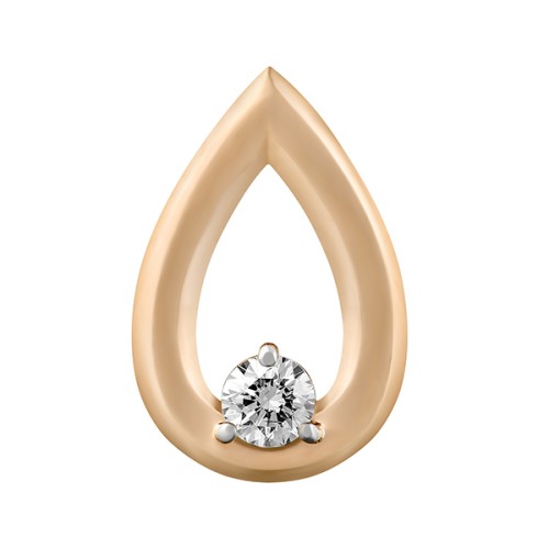 Золотая подвеска с бриллиантом