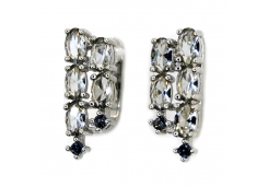Серебряные cерьги с фианитом