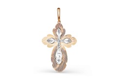 Крест из золота с бриллиантом