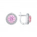 Серьги из серебра 925 пробы с фианитом