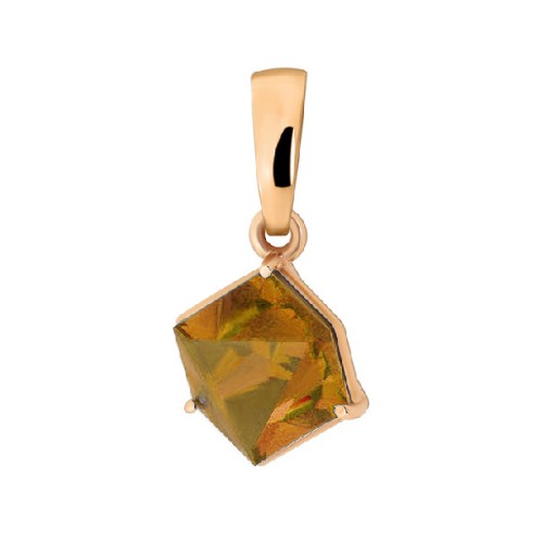 Золотая подвеска с ситаллом