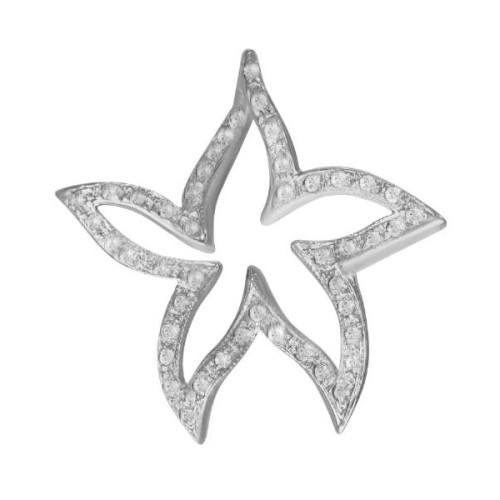 Серебряная подвеска с фианитом