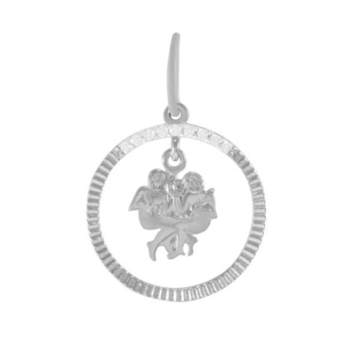 Серебряная подвеска с фианитом