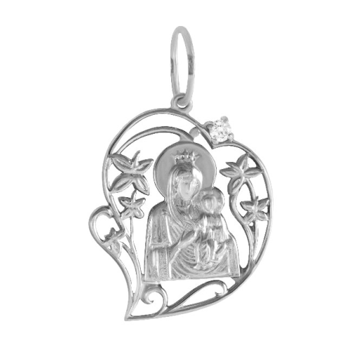 Серебряная подвеска с фианитом