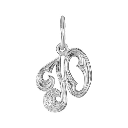 Серебряная подвеска с фианитом