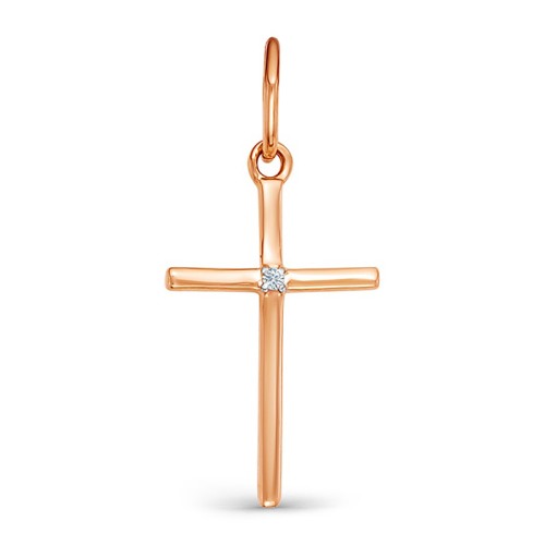 Золотая подвеска с бриллиантом