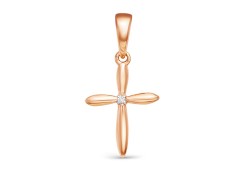 Золотая подвеска с бриллиантом