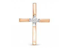 Золотая подвеска с бриллиантом