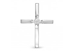 Подвеска из белого золота с бриллиантом