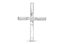 Подвеска из белого золота с бриллиантом