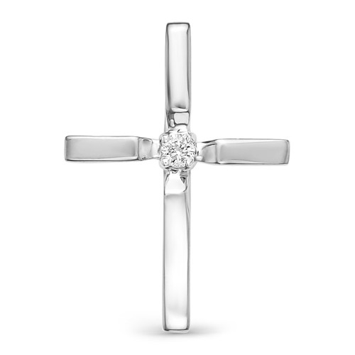 Подвеска из белого золота с бриллиантом