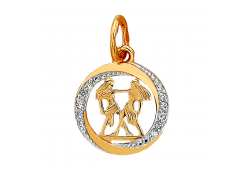 Золотая подвеска с фианитом