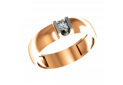 Золотое кольцо с бриллиантом