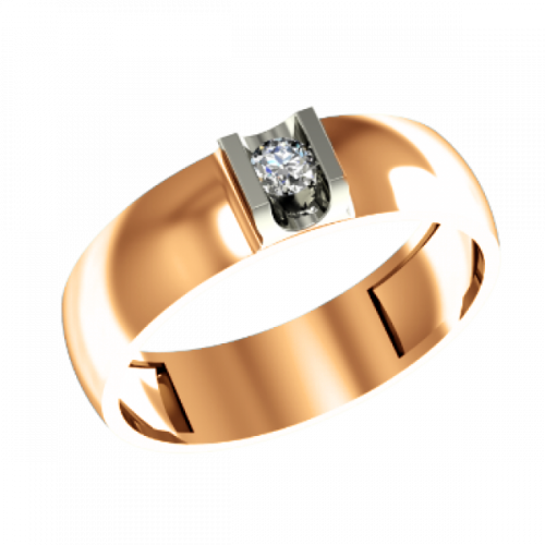 Золотое кольцо с бриллиантом