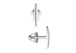 Серьга пусет (гвоздик) из белого золота