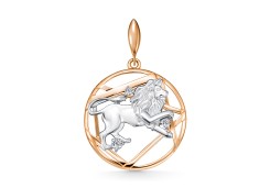 Золотая подвеска с фианитом