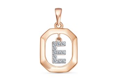 Золотая подвеска с фианитом