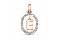 Золотая подвеска с фианитом