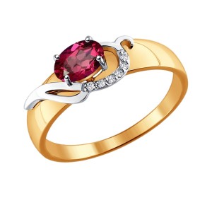 Золотое кольцо с рубином