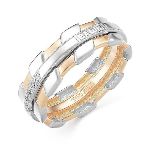 Печатка из золота с фианитом