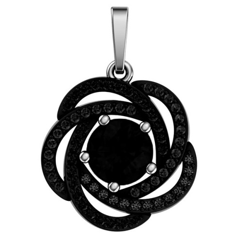 Серебряная подвеска с кварцем