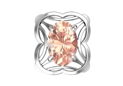 Серебряная подвеска с кварцем